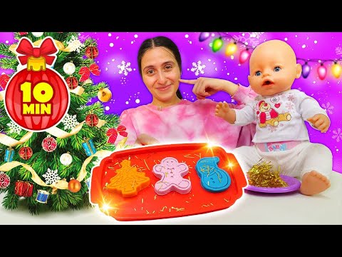 🎄🎁 Giochi natalizi con Una Tata perfetta! Video con le bambole per i bambini piccoli