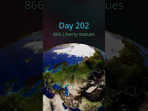 🦅 800 Liberty statues, can you imagine? #liberty #trend #space