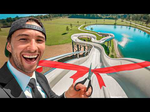 I Built a $100,000 Waterslide!