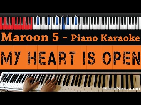 Maroon 5 feat. Gwen Stefani – My Heart Is Open – HIGHER KEY (Piano Karaoke / Sing Along)