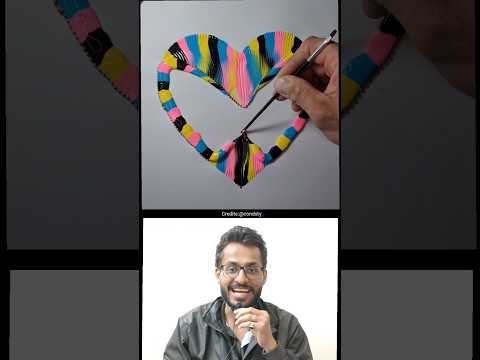 Colorful Heart Drawing #shorts