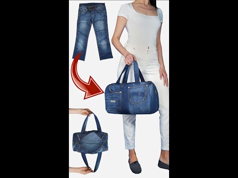 DIY Travel Bag from Old Jeans easily Miarti👜✂️