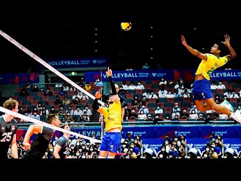 Fantastic Game by Darlan Ferreira Souza is Way to Step in for injured Brother | VNL 2022 (HD)