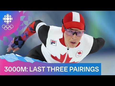 Final three women's 3000m speed skating pairings ft. Valerie Maltais on Day 1 of The Winter Olympics