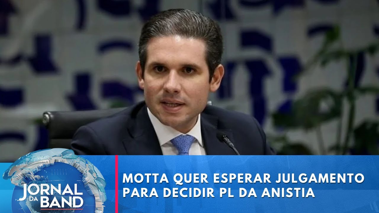 Motta quer esperar julgamento de Bolsonaro para decidir sobre PL da Anistia | Jornal da Band