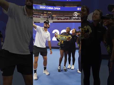 Your Beijing Champ! 👏 An exclusive look behind the scenes after #CocoGauff won the #ChinaOpen! #WTA