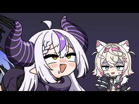 【手描き】「ラプラス先輩本当に気持ち悪い」【ラプラス・ダークネス/ネリッサ・レイヴンクロフト/FUWAMOCO/ホロライブ/切り抜き漫画】