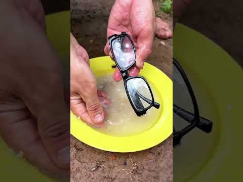 How to clean glass #bushcraft #survival #camping