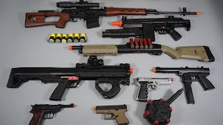 SVD Sniper Rifle Shell ejecting Toy Gun Airsoft Nerf Gun KelTec KSG - Realistic Toy Guns Collection