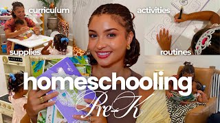 HOW I HOMESCHOOL MY PRE-K TODDLER| curriculum + our routine + supplies & activities + helpful tips! 