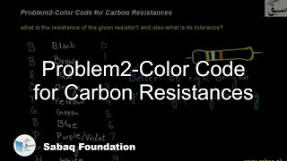 Problem1-Color Code for Carbon Resistances