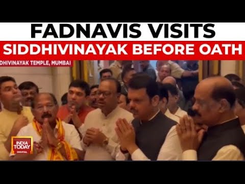 Fadnavis Seeks Divine Blessings At Siddhivinayak Temple Before Swearing-In As Maha CM | India Today