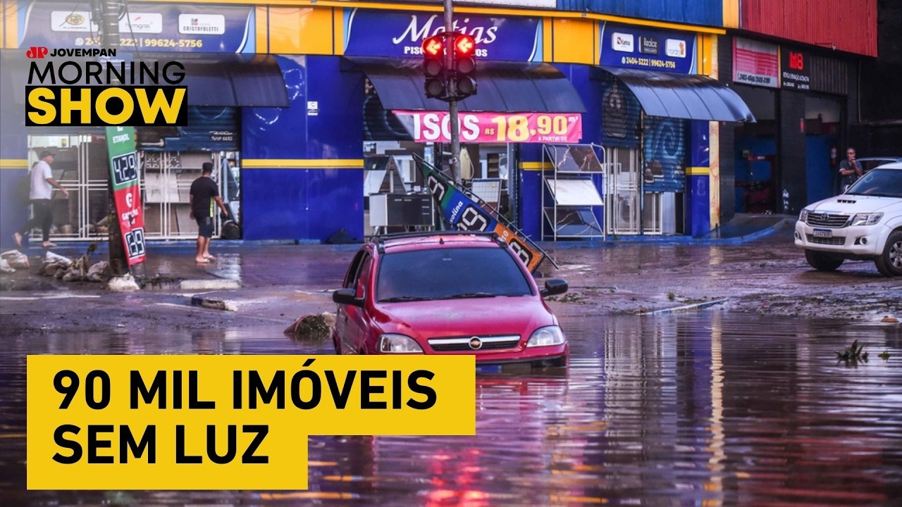 CHUVA forte deixa GUARULHOS debaixo d’água em SP