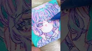 🎀アクリルペンで天使さん(くん)を描くメイキング🎨🦜 #Shorts  #illustration #acrylicpainting
