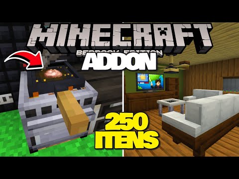 MELHOR ADDON/MOD DE MOVÉIS COM VÁRIAS FUNÇÕES PARA MINECRAFT PE 1.21! (MINECRAFT BEDROCK)