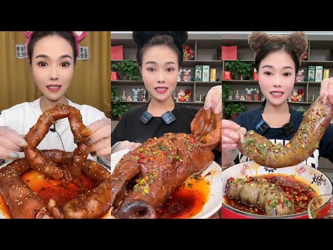 ASMR SOSLU ÇİN YEMEKLERİ YEME EATING SPICY CHINESE FOOD 吃辛辣的中国菜  SATISFYING MUKBANG 먹방 🌶