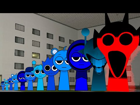 All the Sizes Of Nightmare Sprunki Sky & Blue Simon want me to help them in Gmod