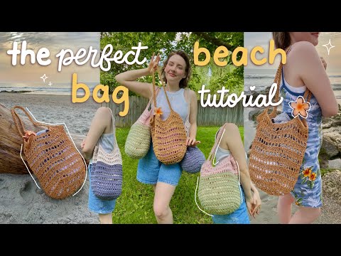 The Perfect Crochet Beach Bag Tutorial 🐚☀️🌊🏝️