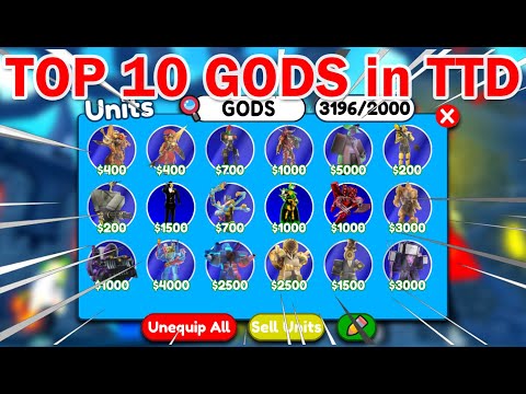 TOP 10 GODLY UNITS in TOILET TOWER DEFENSE *UPDATED 2024*