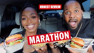 NIPSEY HUSSLE MARATHON BURGER IS IT WORTH THE HYPE? | HONEST REVIEW MUKBANG