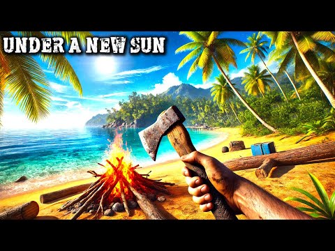 Day 1 in this Tropical Island Survival Game | Under A New Sun