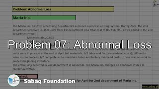 Problem 07: Abnormal Loss