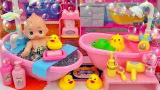 9 Minutes Satisfying with Unboxing Cute Pink Shower Playset ASMR Toys