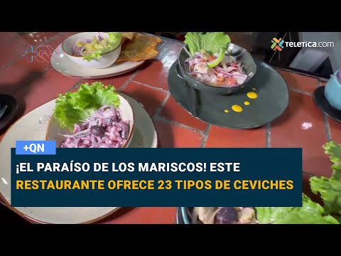 ¡El paraíso de los mariscos! Este restaurante ofrece 23 tipos de ceviches