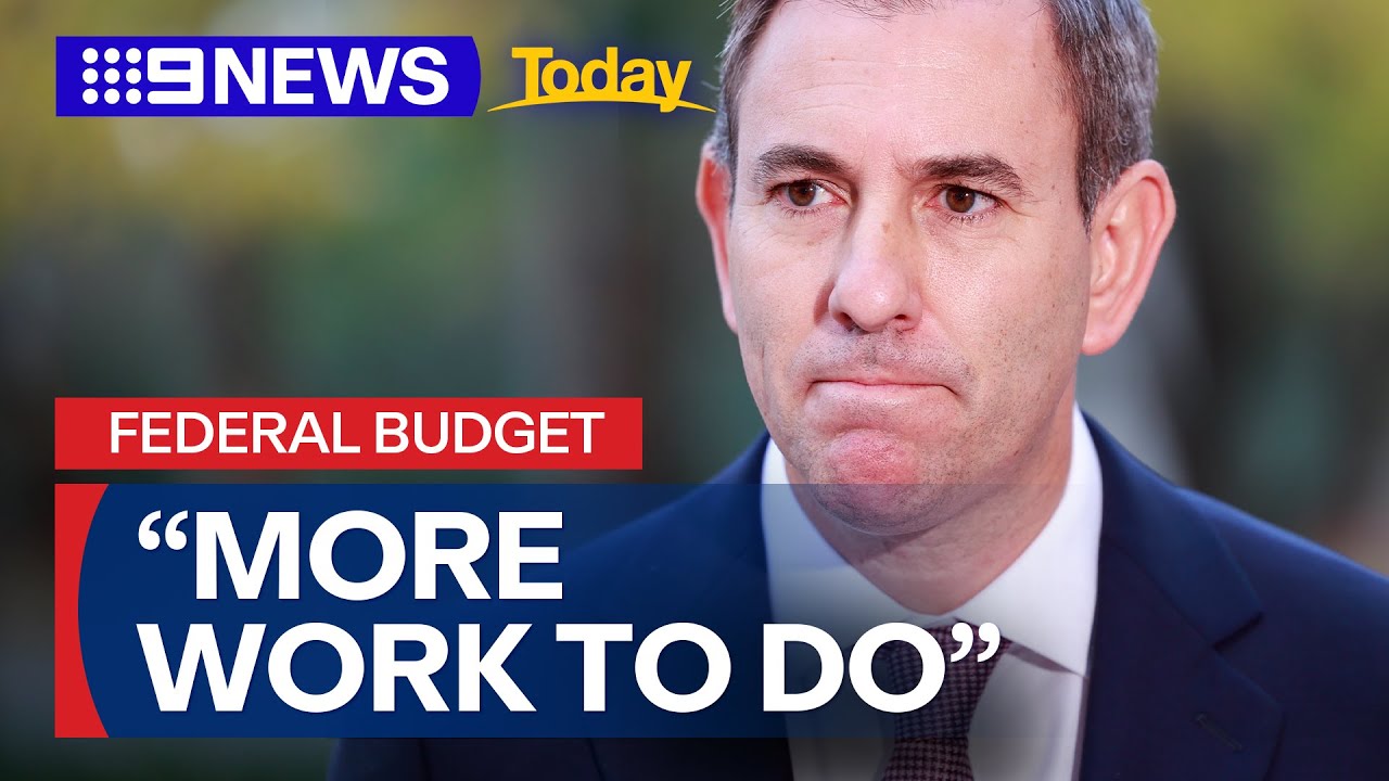 Federal Budget 2025: Treasurer Jim Chalmers arrives at Parliament House | 9 News Australia