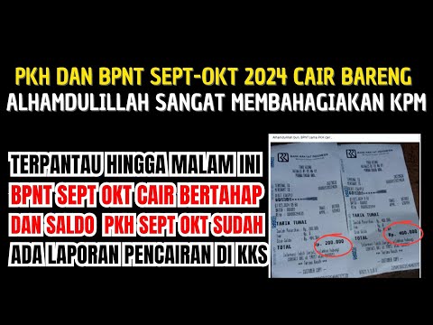 PKH SEPT OKT + BPNT SEPT 0KT CAIR BARENG MALAM INI.!? ALHAMDULILLAH SANGAT MENGUNTUNGKAN KPM