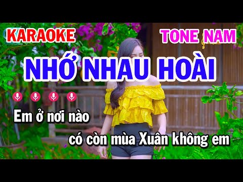 Nhớ Nhau Hoài Karaoke Tone Nam Nhạc Sống Rumba