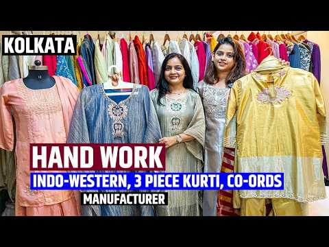 Hand Work Indo Western, Three Piece, Kurti, Co-Ords Set Manufacturer in Barabazar, Kolkata