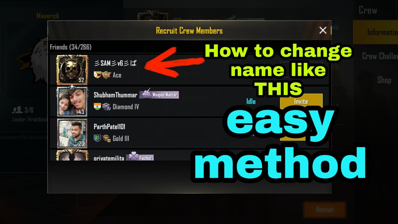 Download How to add symbols in name // PUBG MOBILE ...
