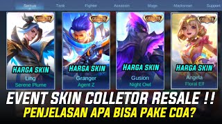 JADWAL RESALE SEMUA  SKIN COLLETOR 2025! SKIN COLLETOR LING RESALE MOBILE LEGENDS