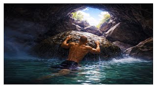 YouTube thumbnail for Oblivion's video titled 'Exploring The Secret Locations In Caveman Simulator'