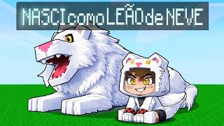NASCI como LEÃO de NEVE no Minecraft !