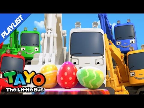 Strong Heavy Vehicles Songs | Easter Egg Hunt | Tayo Heavy Equipment | Easter Songs for Kids