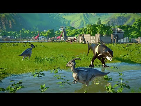 Iron Giganotosaurus vs. Bat Shark Fight & Hunt in Jurassic World