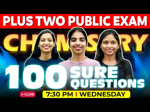 Plus Two Chemistry  Public Exam | 100 Sure Questions | Exam Winner +2