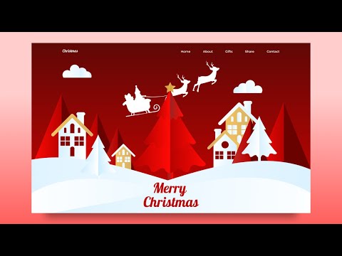 Animated Christmas Website Using HTML CSS And JavaScript