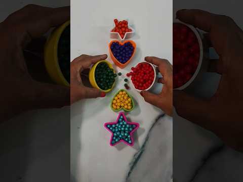 Pouring beads #shortsvideo #satisfying 🧡💚♥️👍