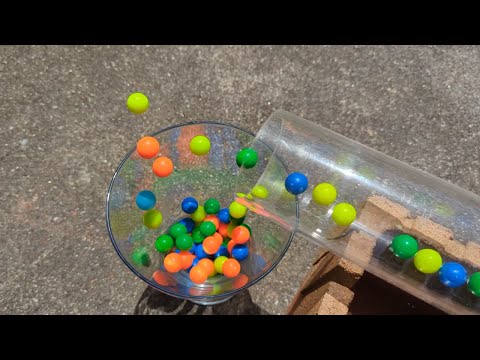 Marble run ☆ spinning bottle + long winding course [dancing]