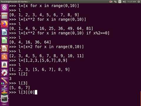 List Comprehension and Nested List in python explained in Tamil with an example and Demo