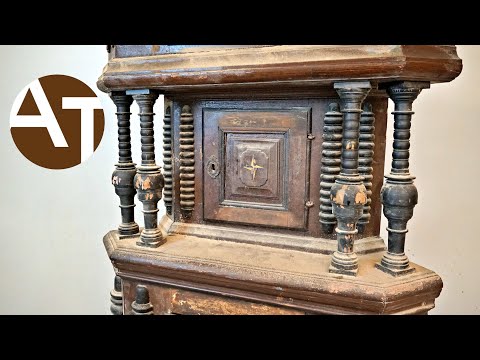 I restored 300 year old CORNER CABINET with secret compartments