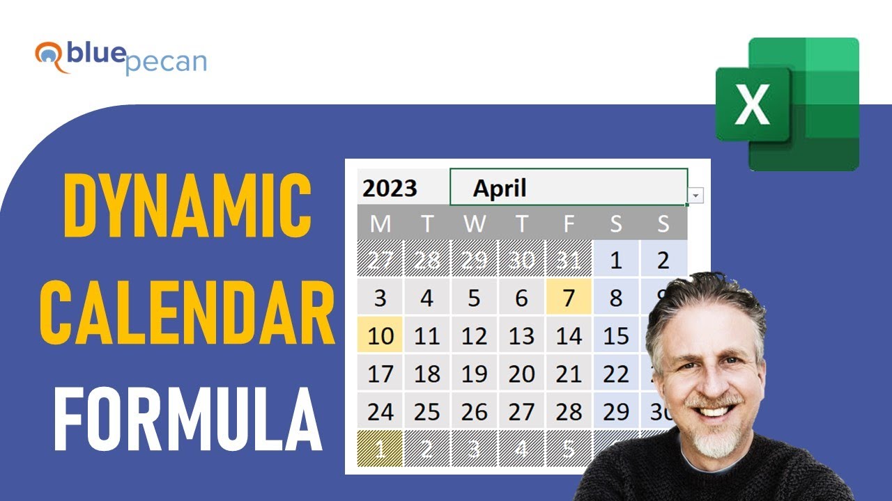 Create a Dynamic Monthly Calendar in Excel 365 or Online | Dynamic Calendar Excel Formula