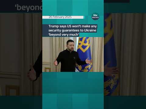 Trump says US won't make any security guarantees to Ukraine 'beyond very much' #itvnews #ukraine