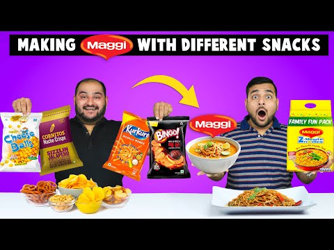 Preparing Maggi Noodles With Different Snacks | Food Challenge | Viwa Food World