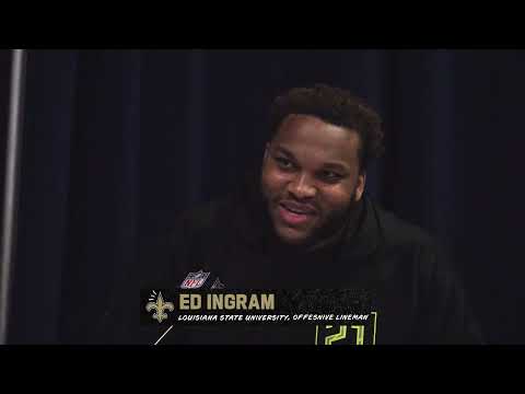 LSU OL Ed Ingram interview | 2022 NFL Scouting Combine video clip