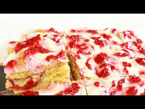 🍓Нет слов, как это вкусно! И торта не надо /Пирог Клубничный с творожным кремом и вареньем