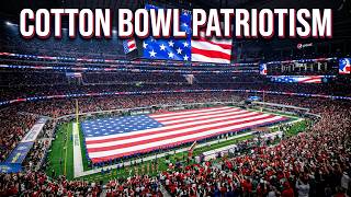 2025 Cotton Bowl Ohio State vs Miami - American Flag Takes Over Field During National Anthem - OSU